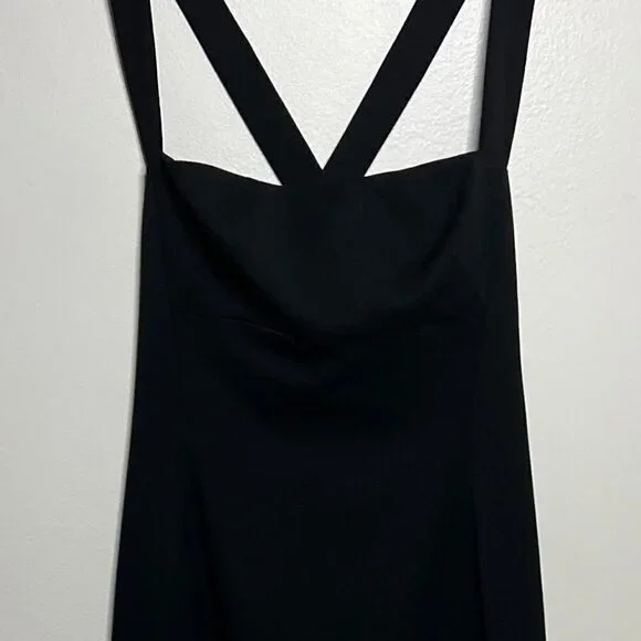 Black Halo Jackie ) Black Sheath Dress Career Lined Size S - Picture 2 of 8